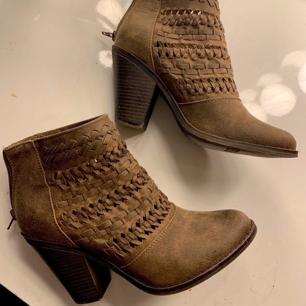 Brown booties - fergalicious